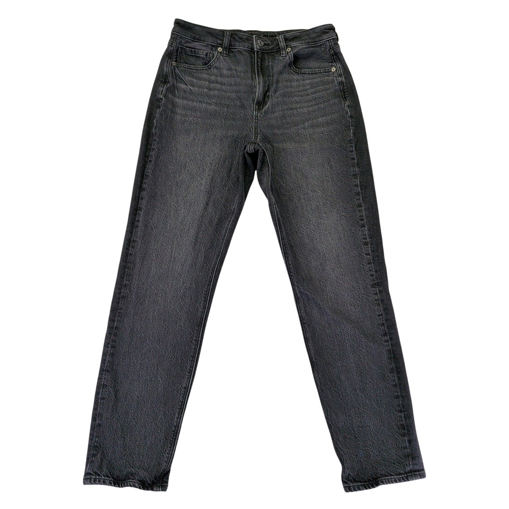 American Eagle Strigid Mom Jean Women 6 Regular Washed Black‎ High Rise